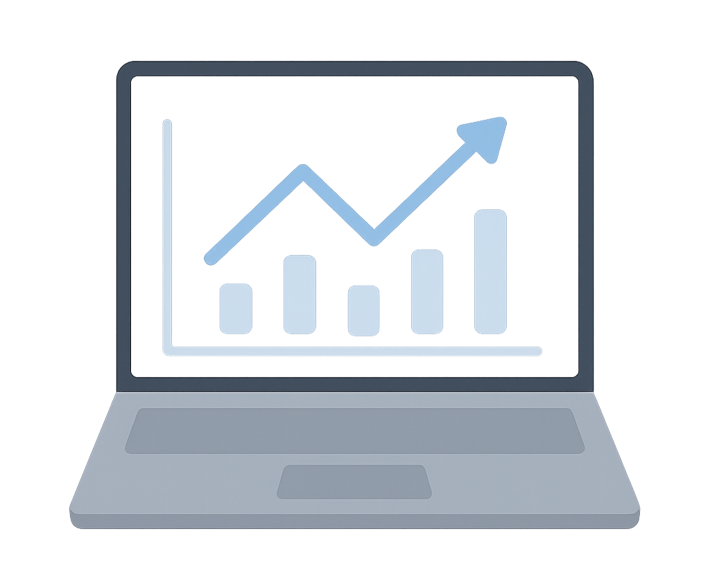 Line chart showing traffic growth after local SEO optimization from CoreBoost